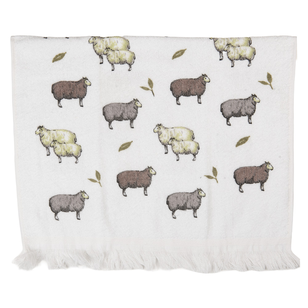 [CTNSF] Serviette d'invité Blanc Marron 40x66 cm