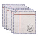 Tovaglioli in cotone set da 6 Beige 40x40 cm
