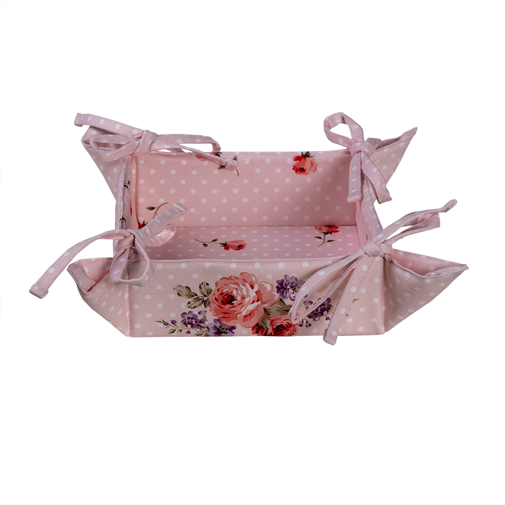 [DTR47] Corbeille à pain Rose, Violet 35x35x8 cm