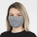Face Mask Washable Black, White 13x26 cm