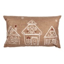 Housse de coussin Marron Blanc 30x50 cm