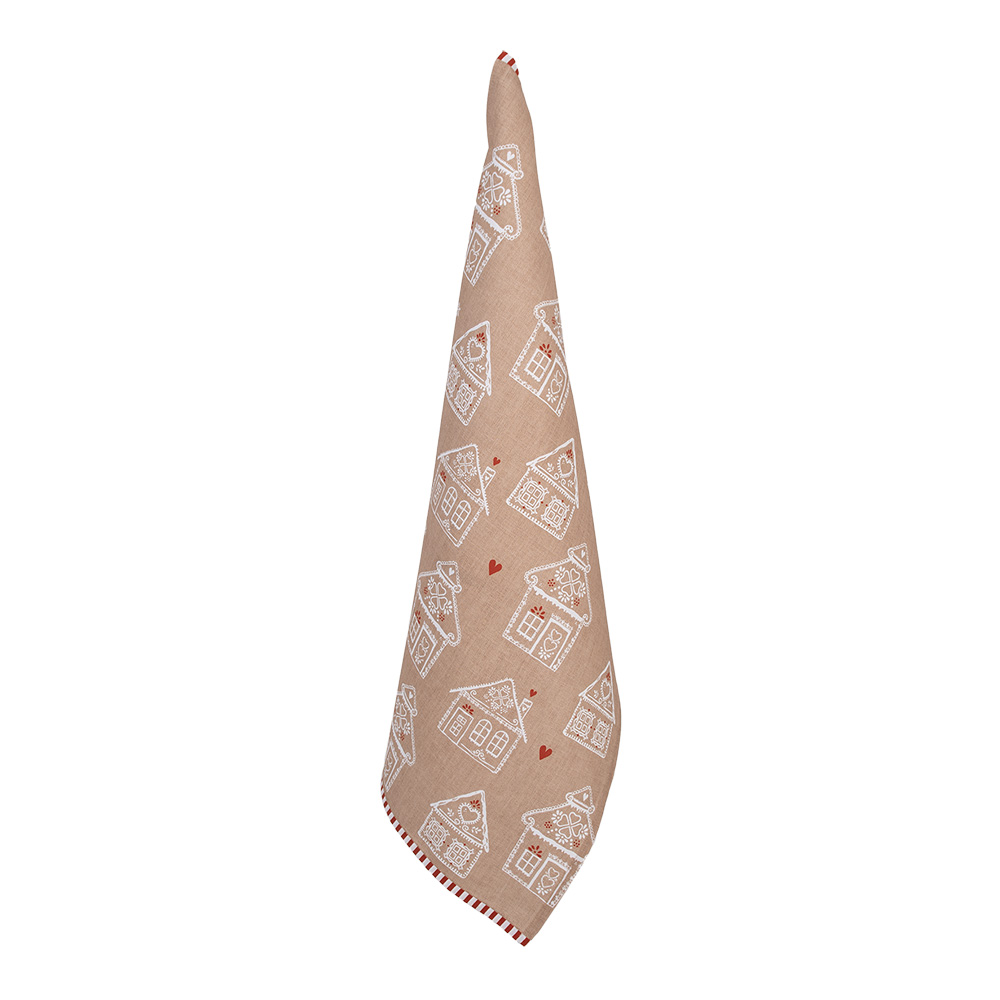 [GBB42-1] Torchon Marron Blanc 50x70 cm