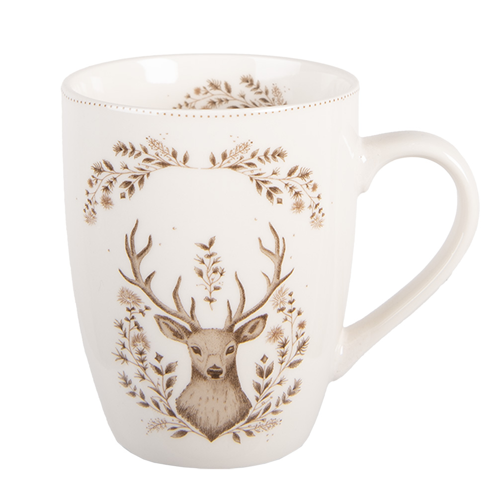 [GTWMU] Tazza Beige Marrone 12x8x10 cm / 350 ml