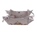 Cestino di Pane Rosa, Beige 35x35x8 cm