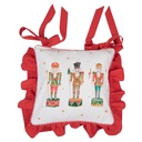 Chair cushion cover White Red 40x40 cm