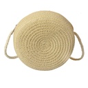 Handbag Women Beige Ø 14x8 cm