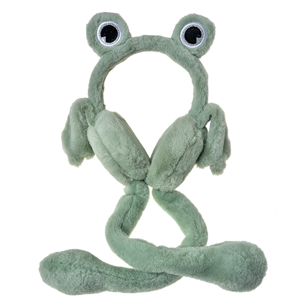 Oorwarmer kind met beweegbare oren groen