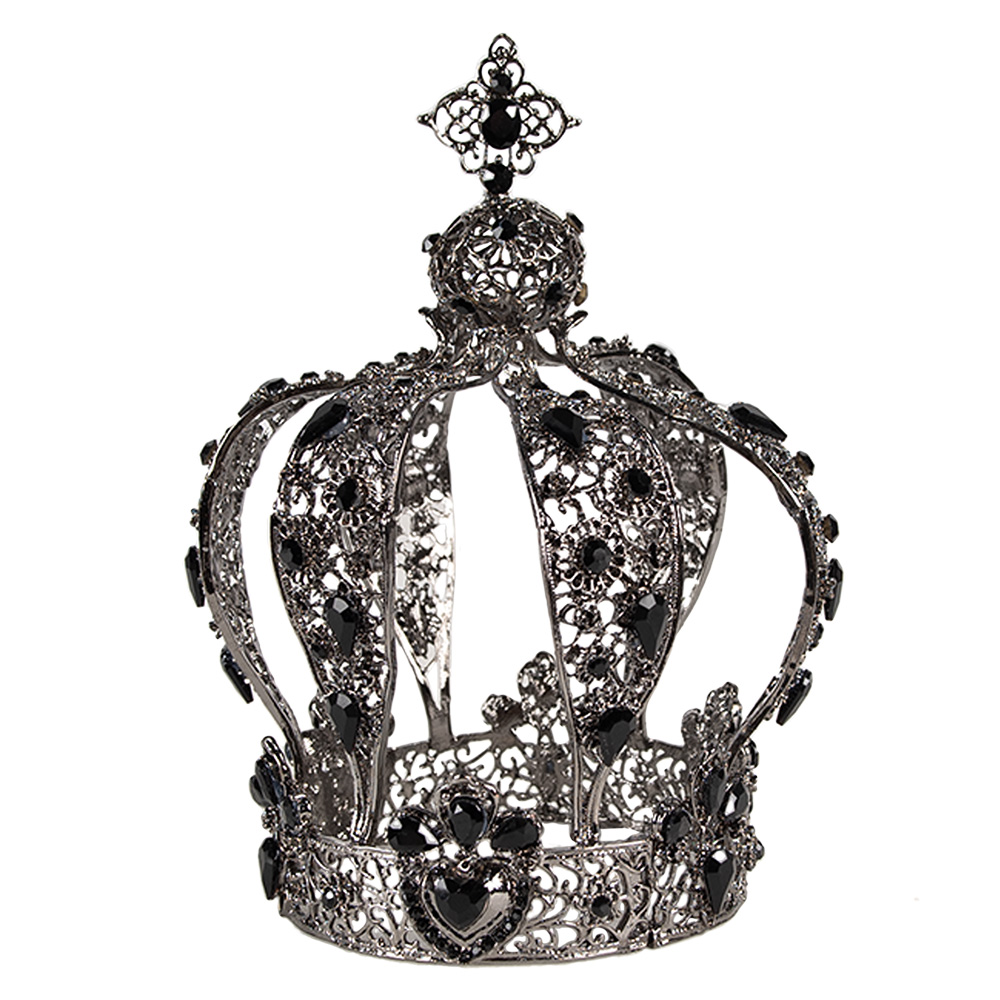 [JZCR0008] Crown Grey Ø 9x18 cm