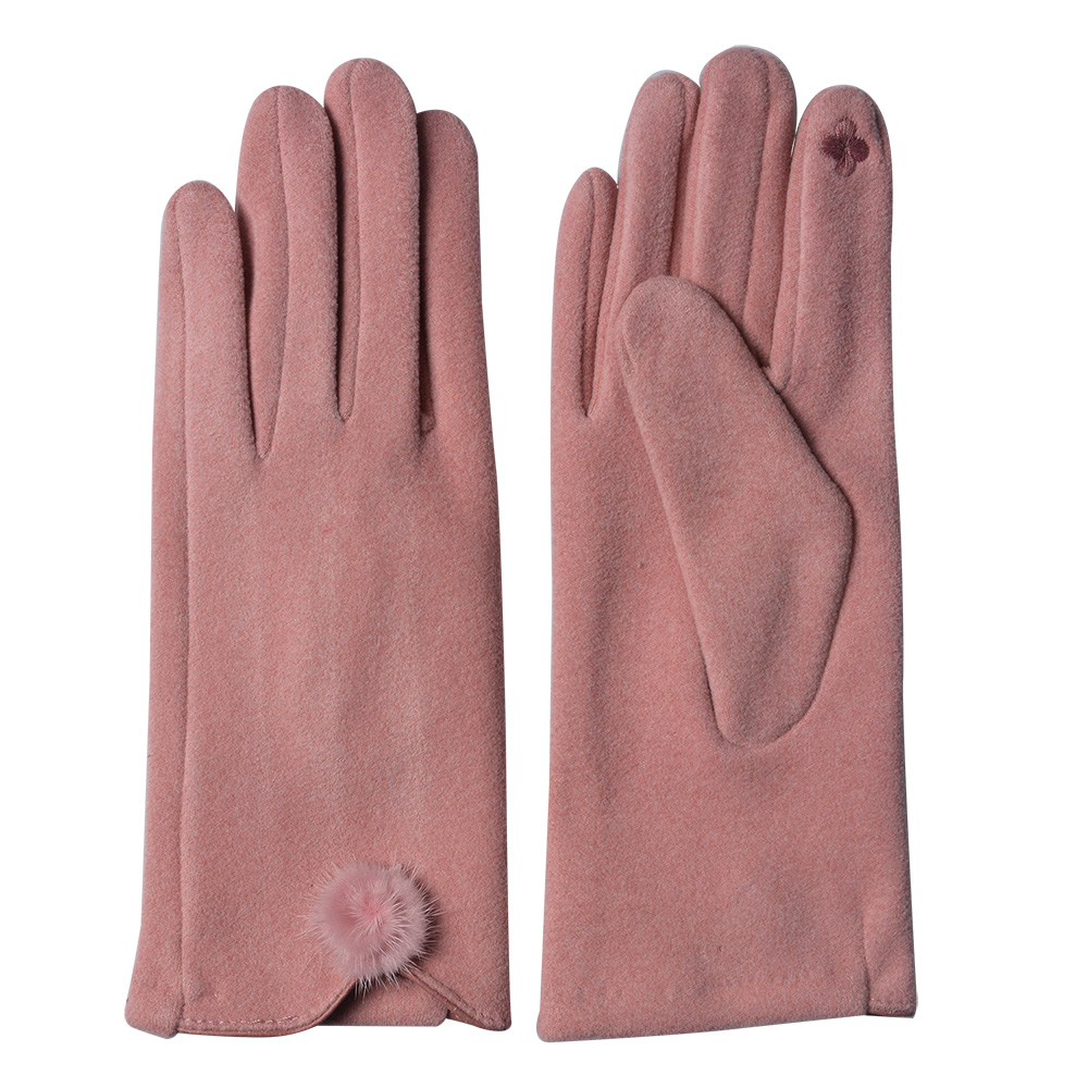 [JZGL0054P] Winter Gloves Pink 9x24 cm