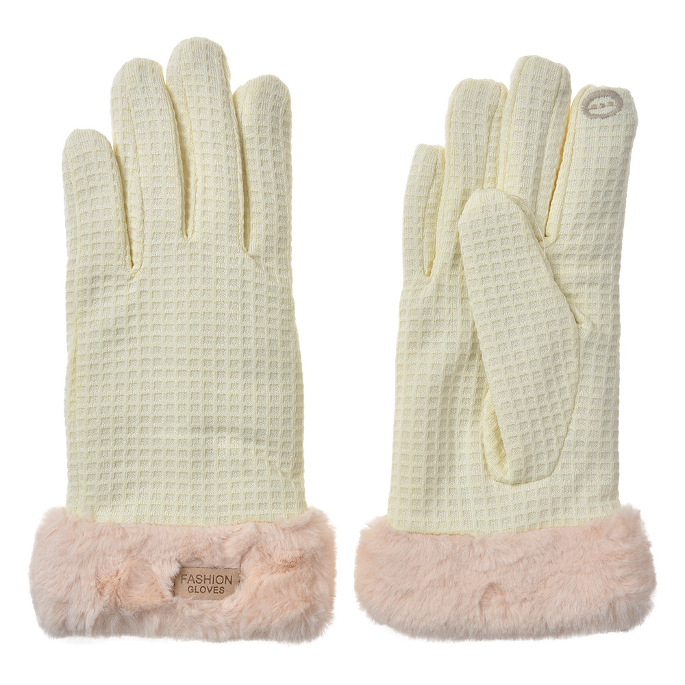 [JZGL0109] Winter Gloves Beige 9x23 cm