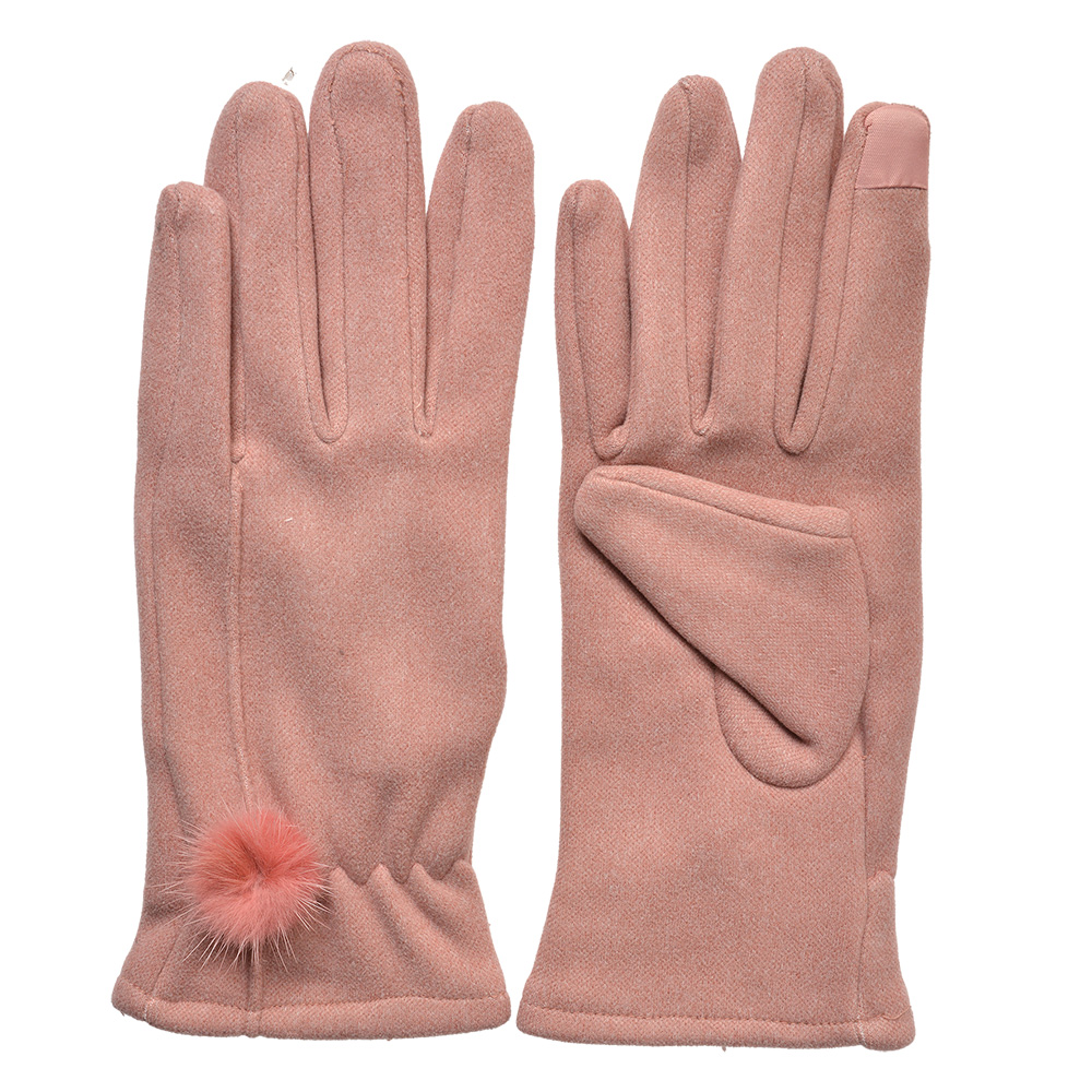 [JZGL0110P] Winter Gloves Pink 9x23 cm