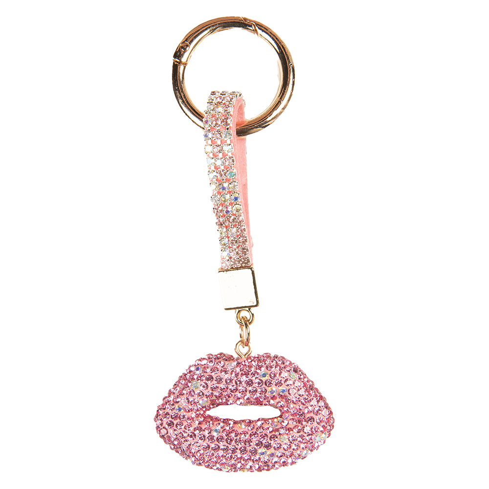 [JZKC0221] Sleutelhanger roze 5x2x13 cm