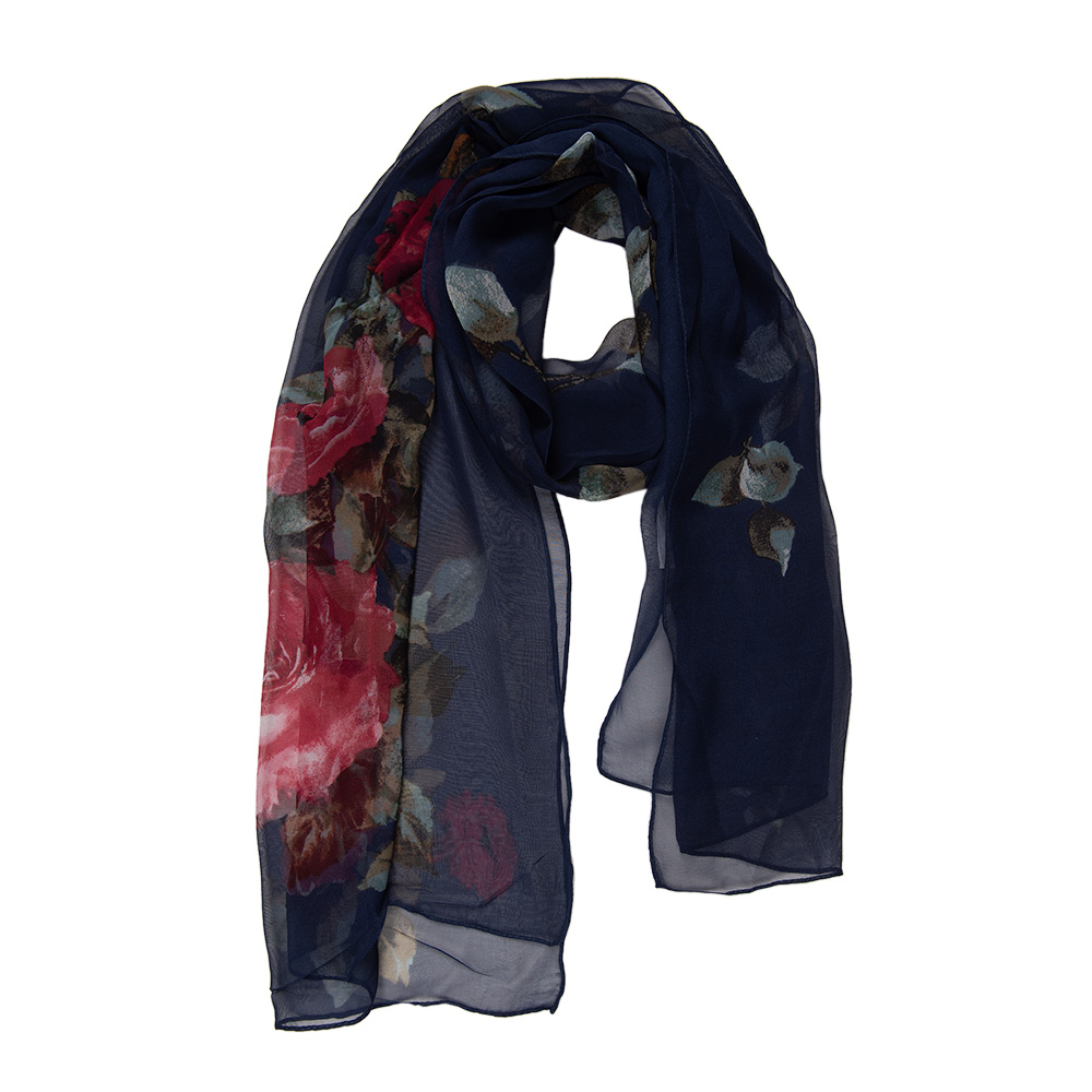 [JZSC0714BL] Sjaal 50x160 cm blauw