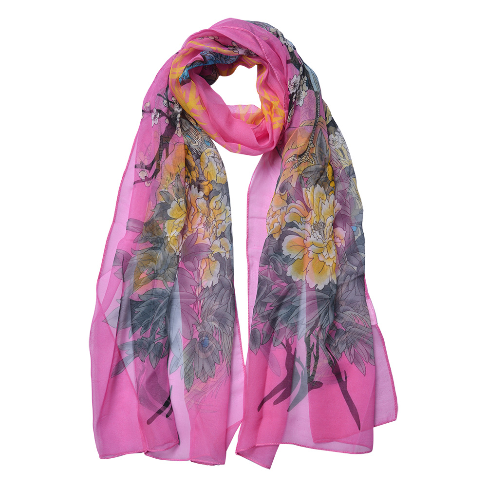 Sjaal 50x160 cm roze