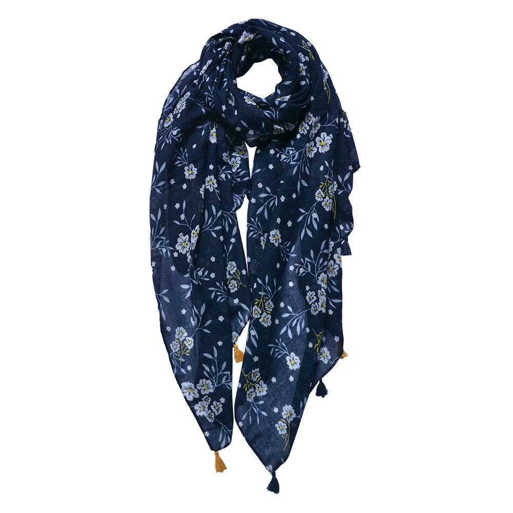 Sjaal 90x180 cm blauw