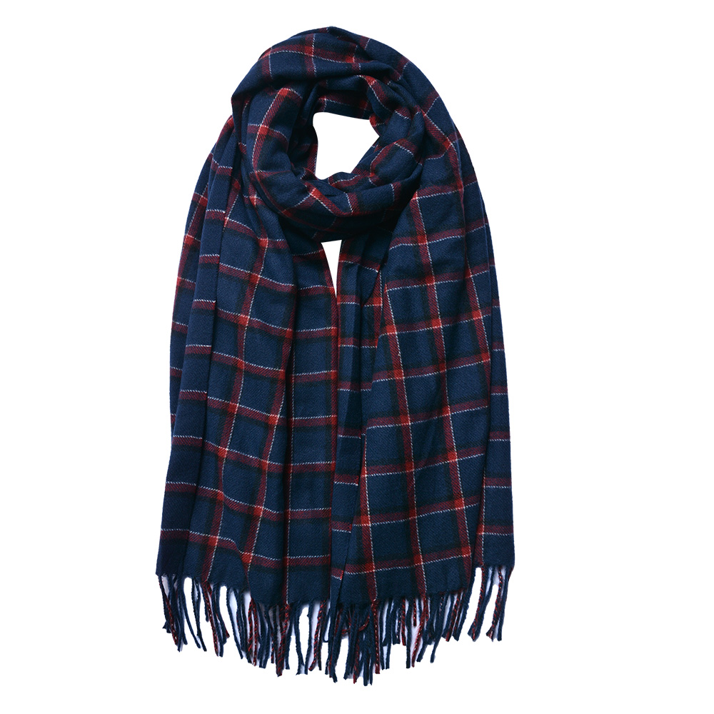 [JZSC0770BL] Sjaal 70x180 cm blauw