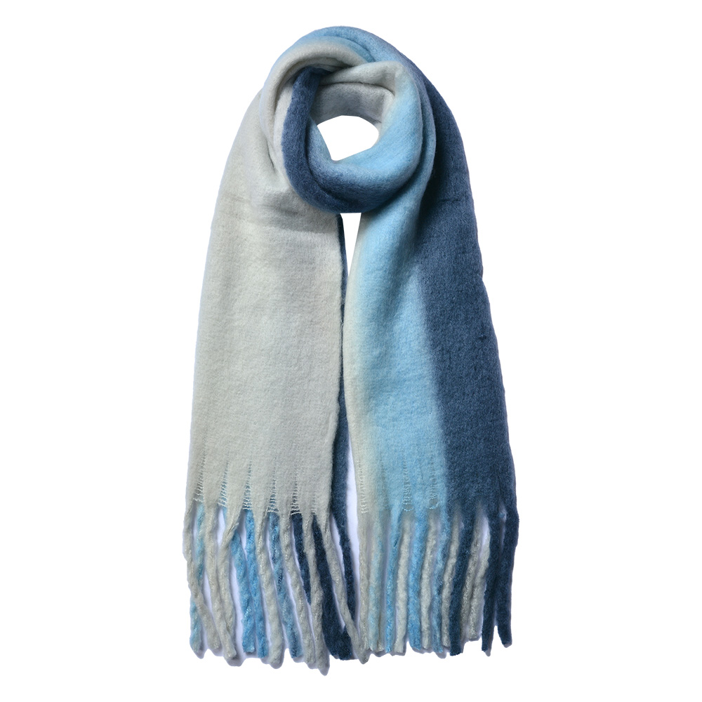 Sjaal 35x180 cm blauw
