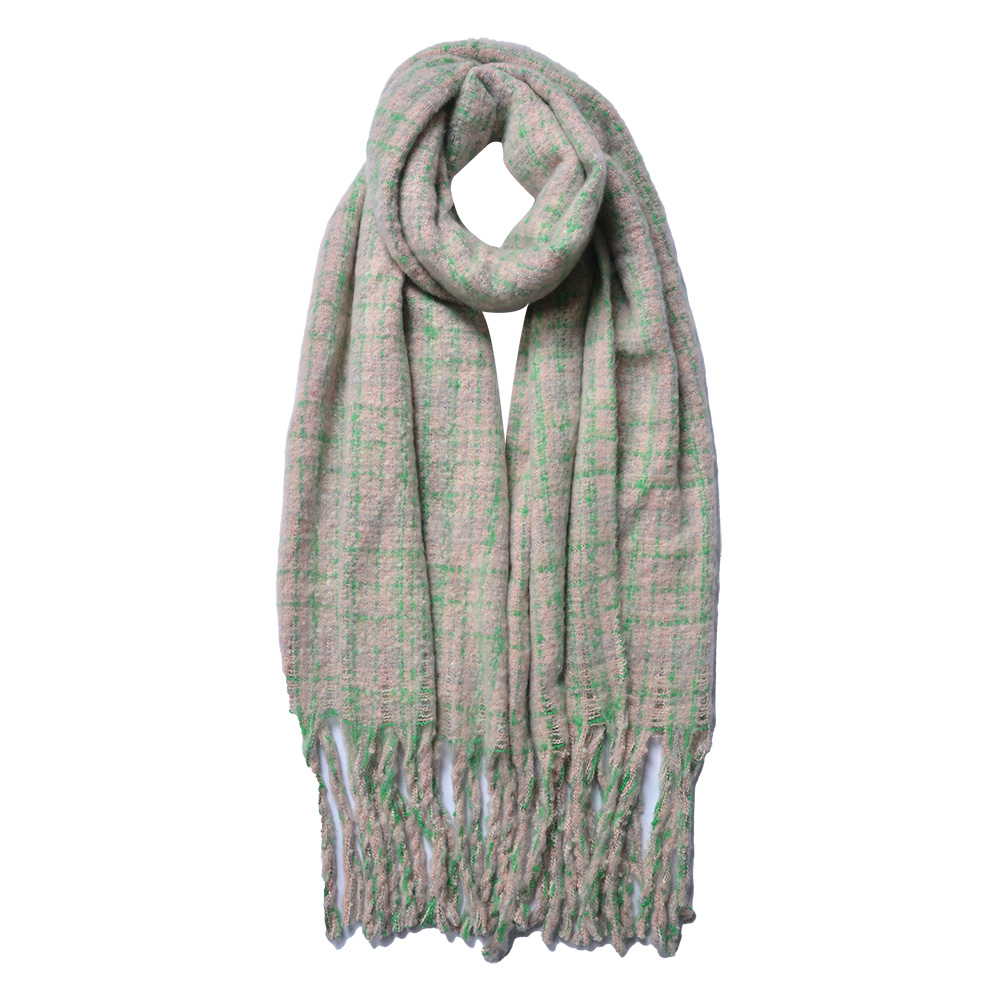 [JZSC0789GR] Sjaal 40x185 cm groen