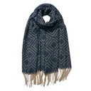 Sjaal 65x180 cm blauw