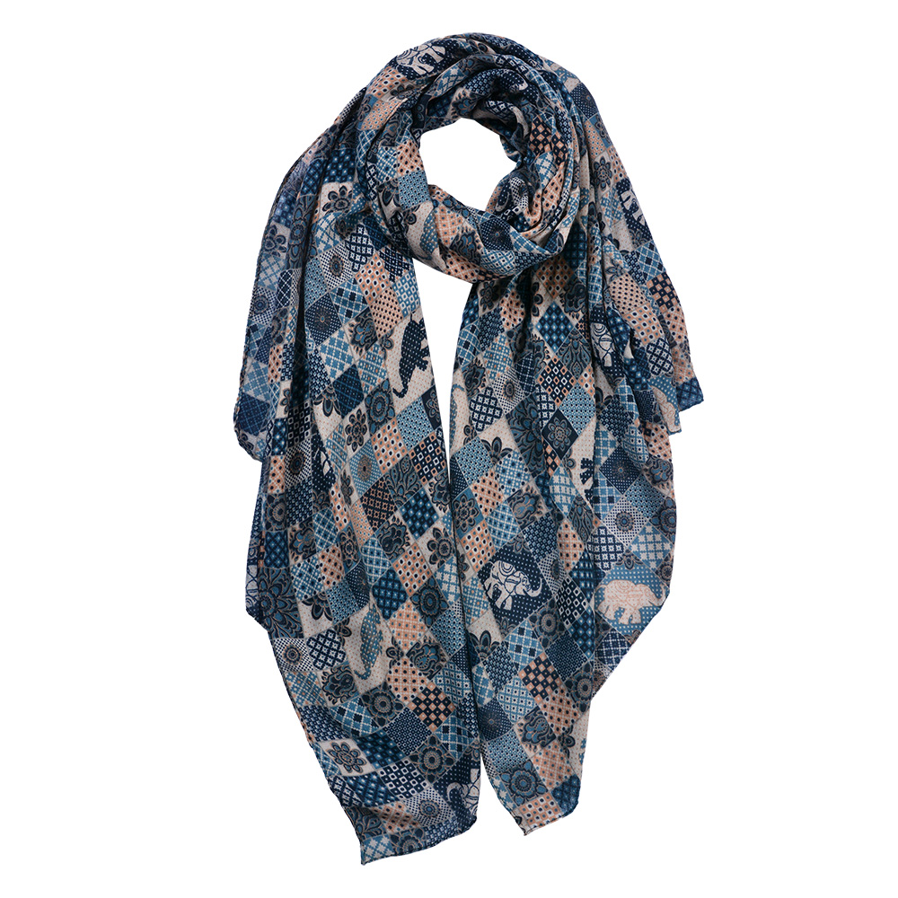 Sjaal 80x180 cm blauw