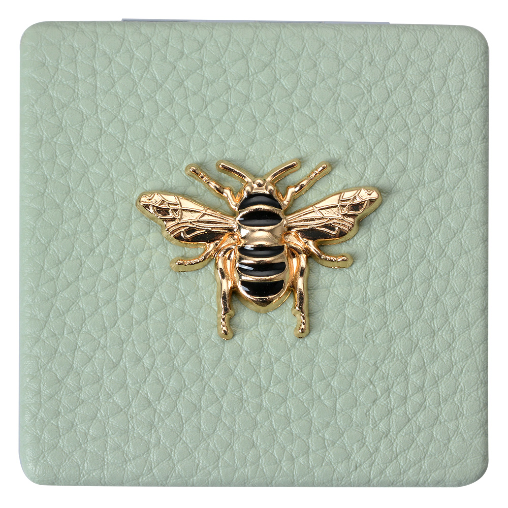 [JZSP0007GR] Handspiegel 6x6 cm groen