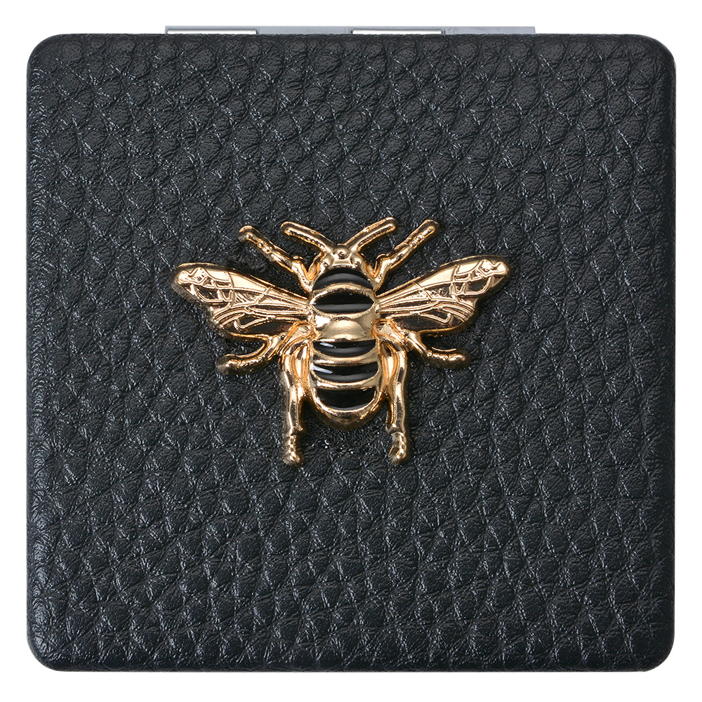 [JZSP0007Z] Handspiegel 6x6 cm zwart
