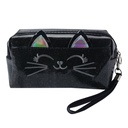 Kulturtasche Damen Schwarz 18x10 cm