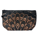 Toiletry Bag Women Black, Beige 22x13x18 cm