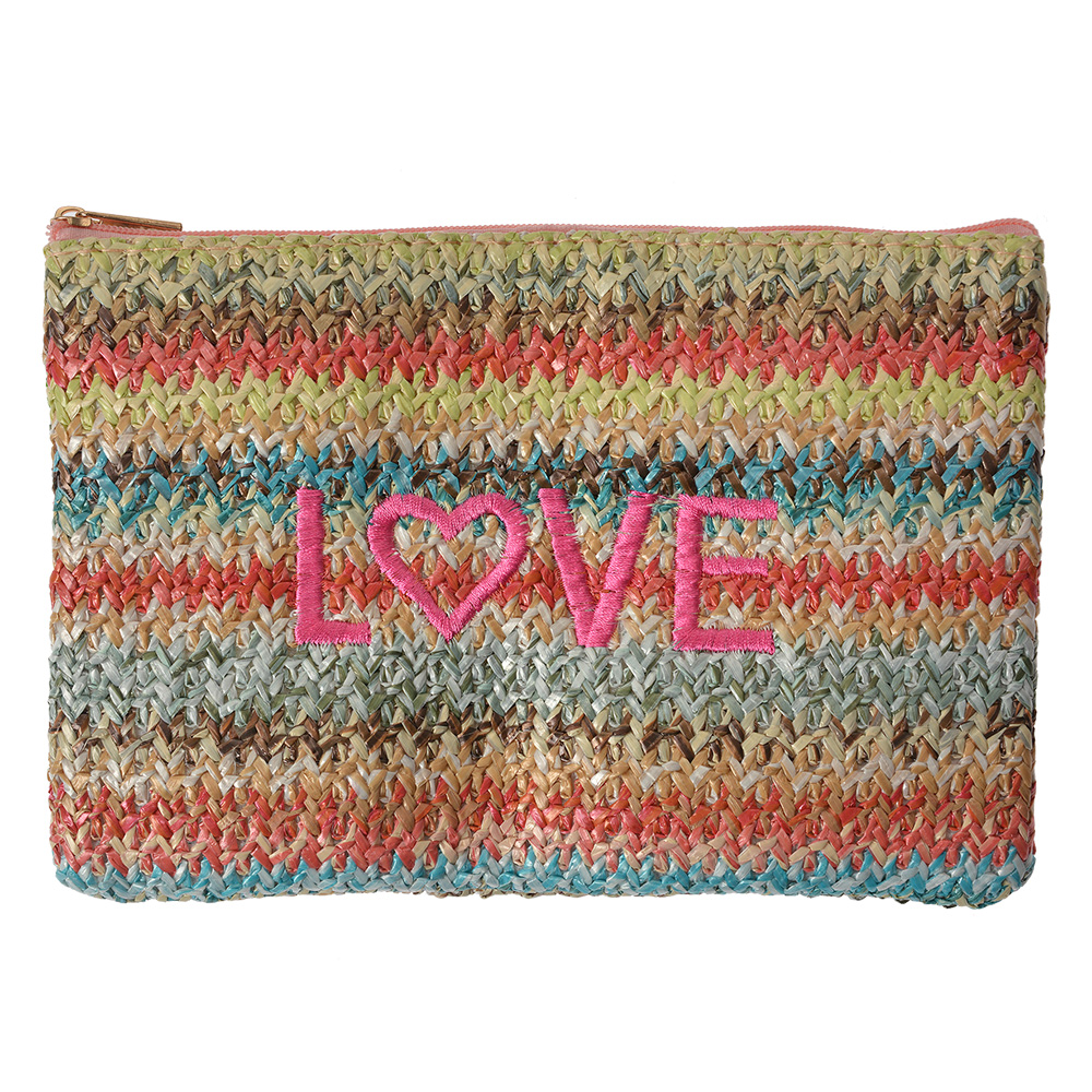 [JZTB0079] Toiletry Bag Women Green Beige 20x1x13 cm