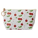 Busta toilette per donne Bianco Rosso 21x5x13 cm