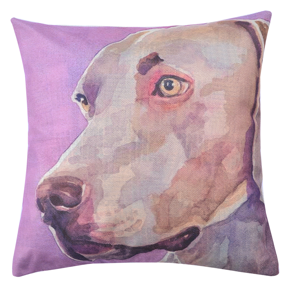 [KT021.229] Cushion Cover Brown, Violet, Grey 43x43 cm