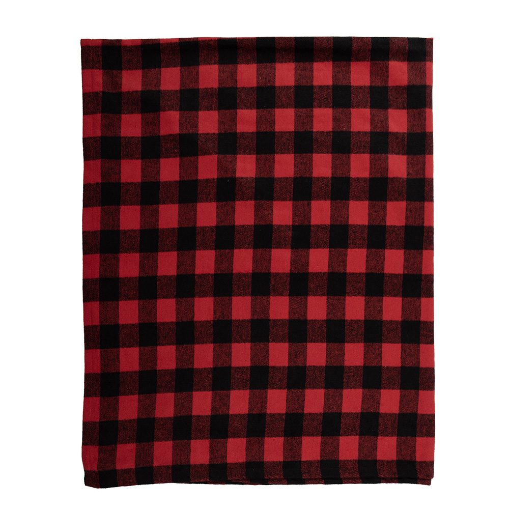 [KT060.145] Plaid Rouge, Noir 130x170 cm