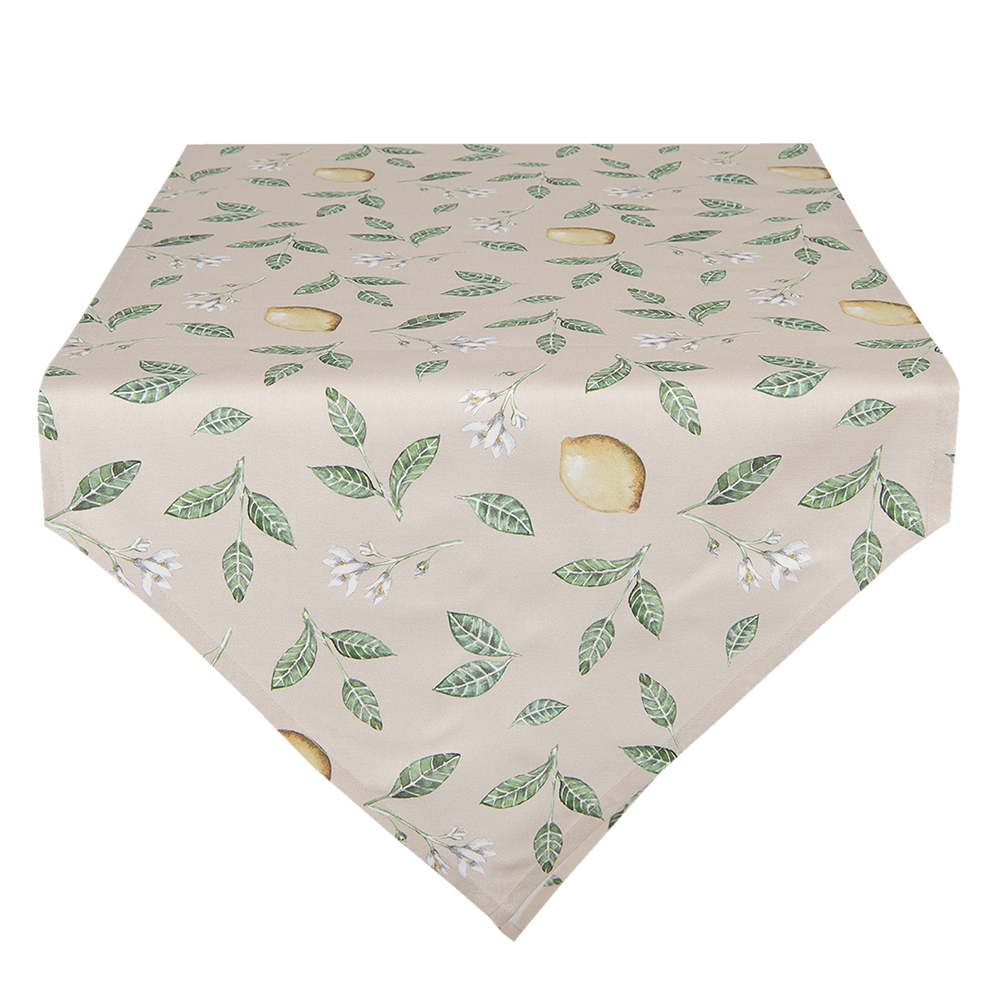 [LEL65] Chemin de table Beige, Vert 50x160 cm