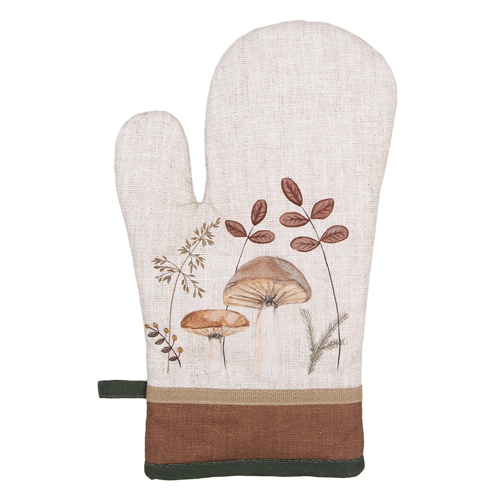 [LFJ44] Gant de cuisine Beige Marron 18x30 cm