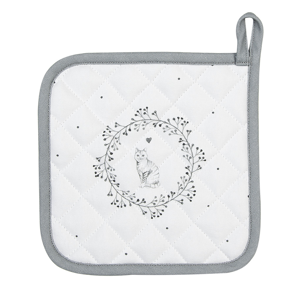 [LGC45] Porte-pots Blanc Gris 20x20 cm