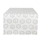 Chemin de table Blanc Gris 50x140 cm