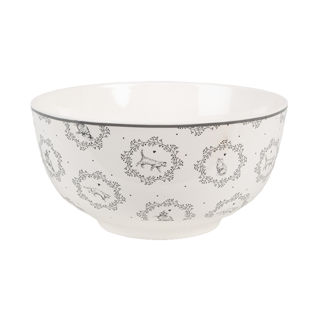 [LGCBO] Suppenschüssel Weiss grau Ø 14x7 cm / 500 ml