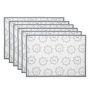 Sets de table (lot de 6) Blanc Gris 48x33 cm
