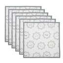 Tovaglioli di Stoffa (set di 6) Bianco Grigio 40x40 cm