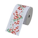 Schleife Weiß Rot 6.3 cm x 5 m