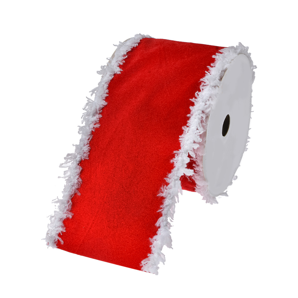 [LI0136] Ribbon Red White 6.3 cm x 5 m