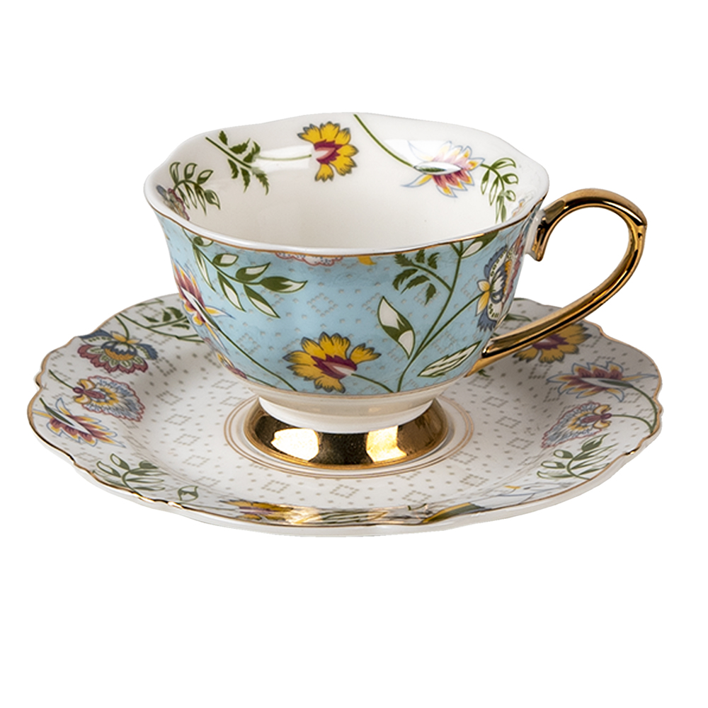 [MT6CE1282] Kop en schotel 12x9x6 cm / Ø 15x2 cm / 200 ml