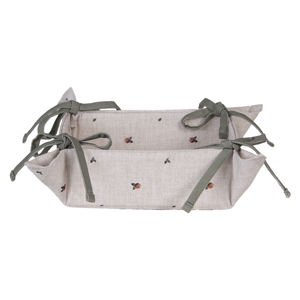 [NLE47] Brotkorb Beige Braun 35x35x8 cm