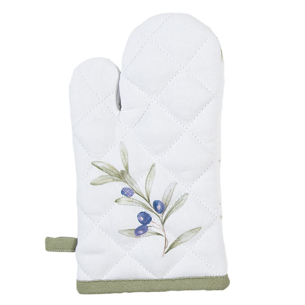 [OLF44K] Oven glove child Beige Green 12x21 cm