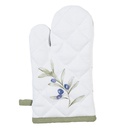 Oven glove child Beige Green 12x21 cm