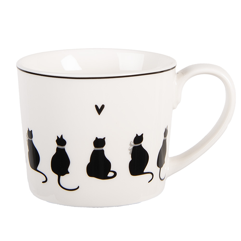 [PWSMU0001] Mug White Black 12x8x7 cm / 275 ml