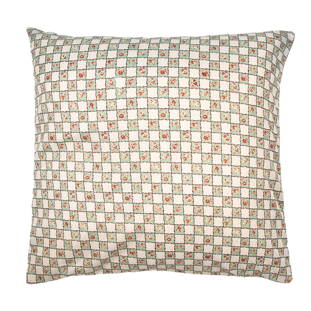 [Q203.030] Kissenhülle Grün Beige 50x50 cm