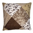 Cushion Cover Brown White 50x50 cm