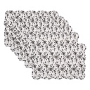 Set di tovagliette da 6 Bianco Marrone 48x32 cm