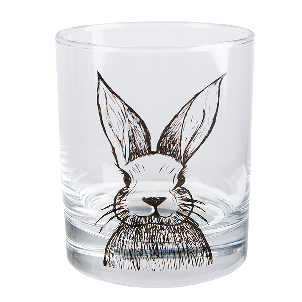 [RAEGL0001] Trinkglas Transparent Schwarz Ø 8x9 cm / 300 ml